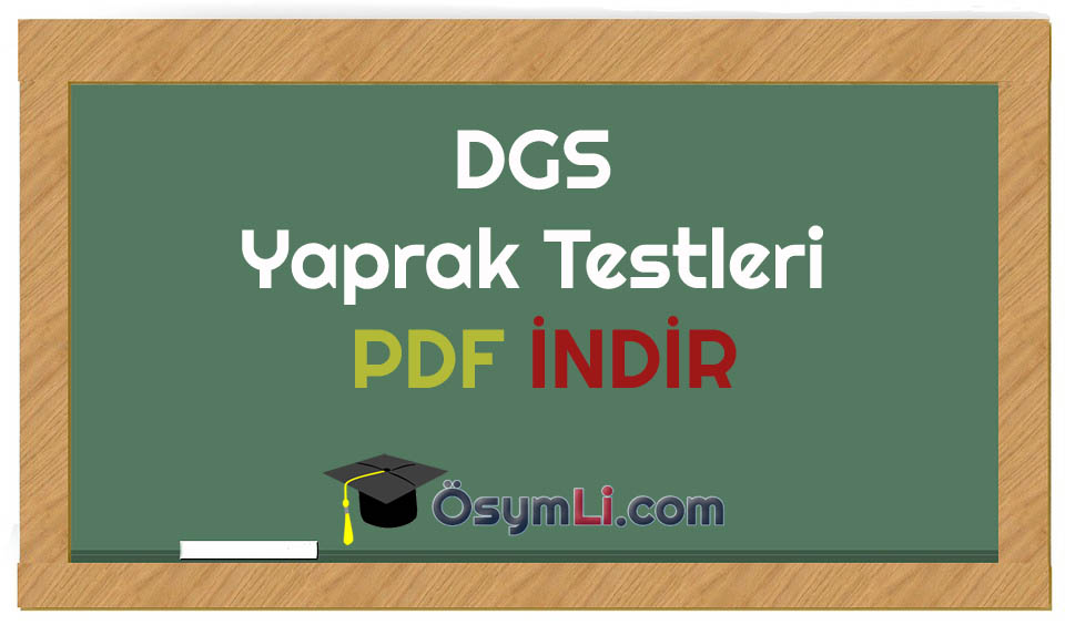 Dev Ar V Dgs Yaprak Testleri Pdf Nd R Osymli