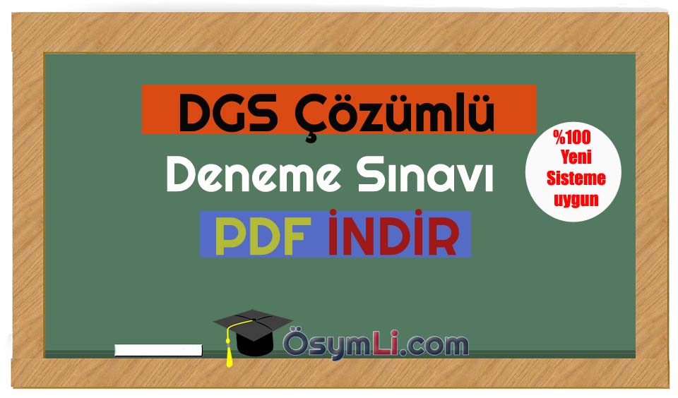 2025 DGS Kazandıran Deneme Testi PDF İNDİR Çöz | Osymli.com