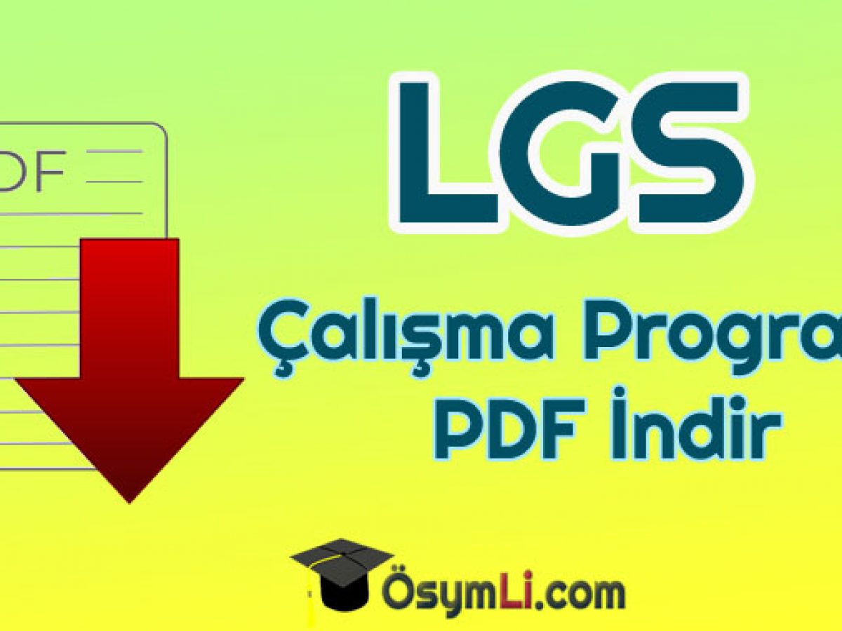 2020 LGS Çalışma Programı PDF İndir (Kazanma Garantili)